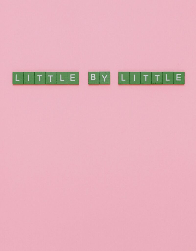 The phrase "little by little" for learning to set boundaries and say no